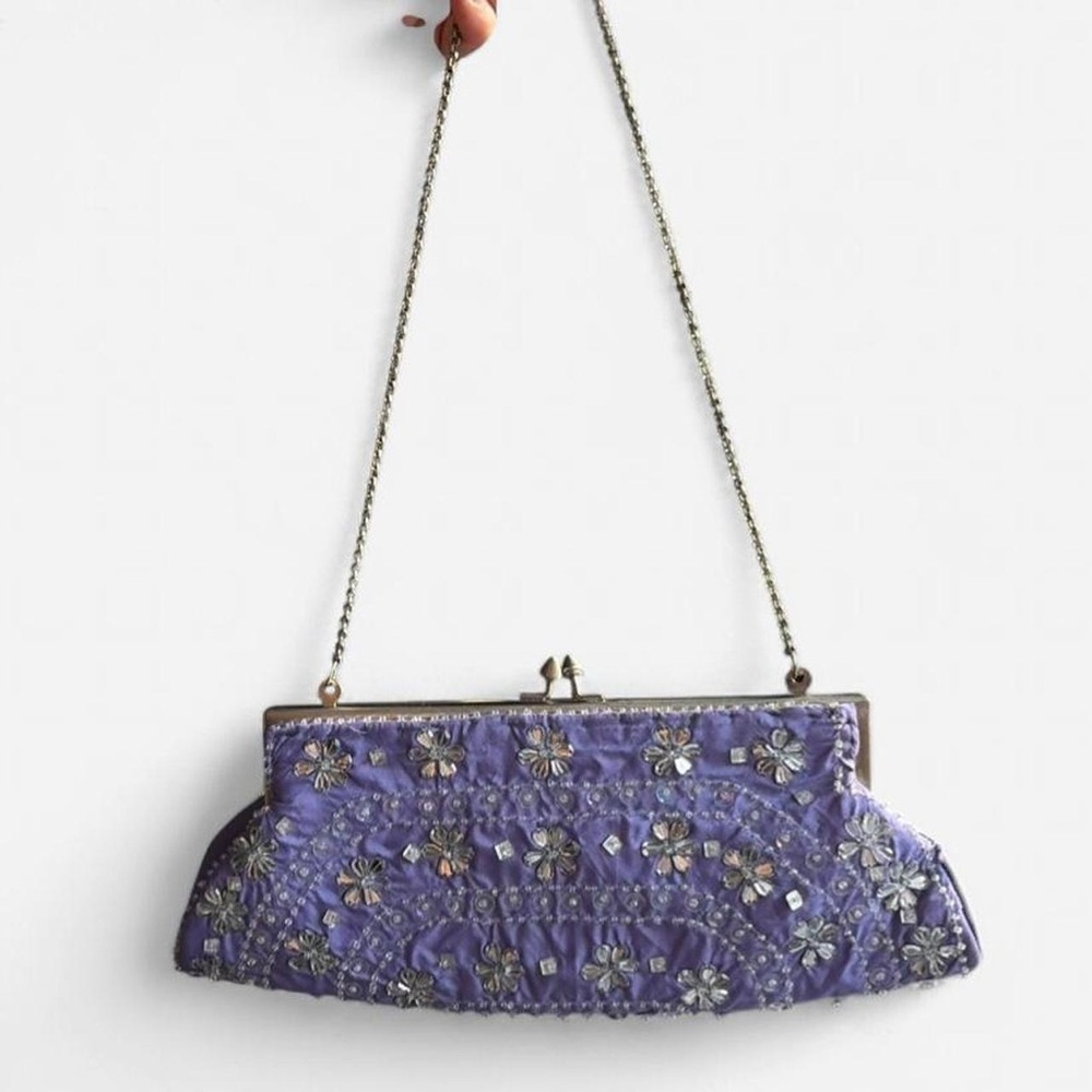 Arden B Purple Floral Mini Bag